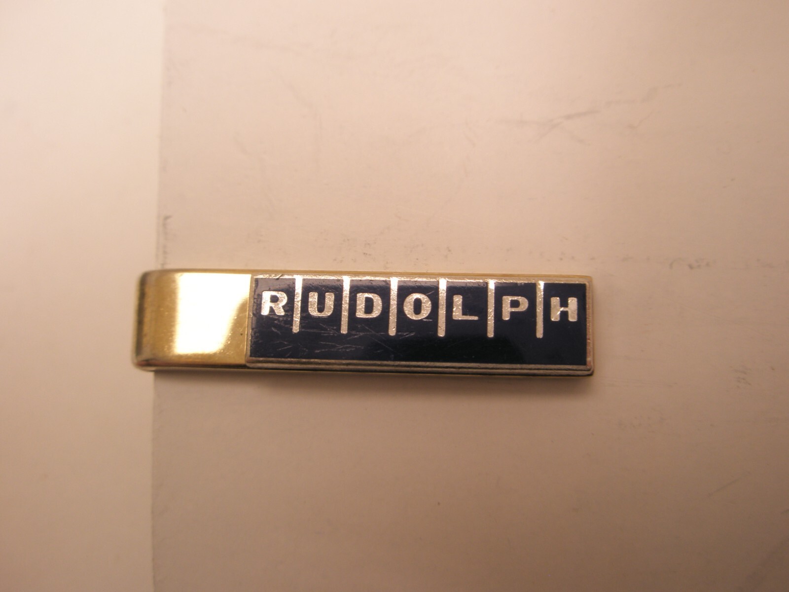 Rudolph Logo Vintage TINY SMALL Tie Bar Clip industries business corporation