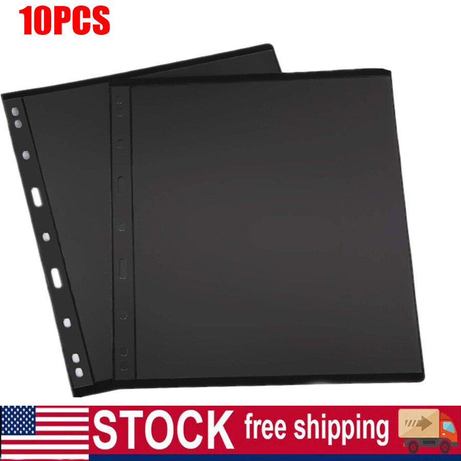 10 Sheet Stamp Pages, 1 Rows Pages for Stamp Collectors, 9-Hole Standard Page