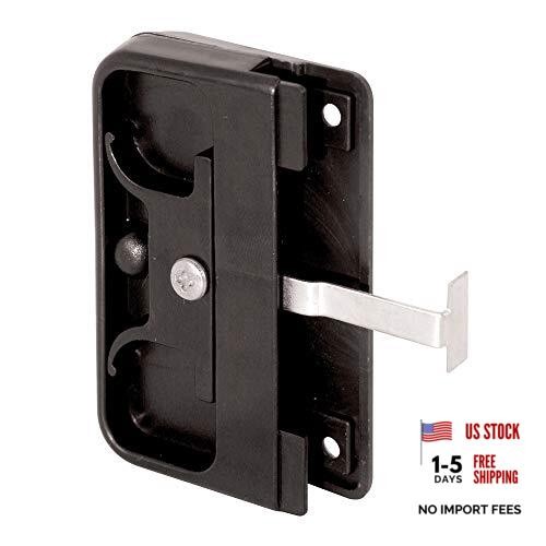 A 142 Black Plastic Mortise Style Screen Door Latch and Pull (Single Pack)