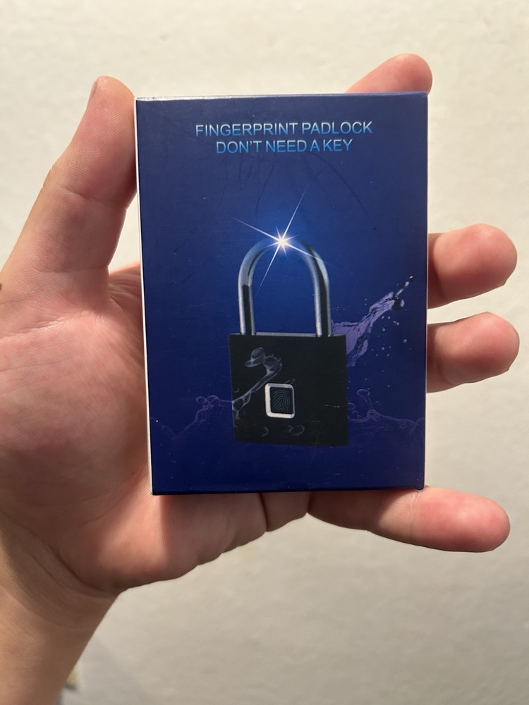 Waterproof Smart Fingerprint Door Lock Keyless Padlock Security Rechargeable