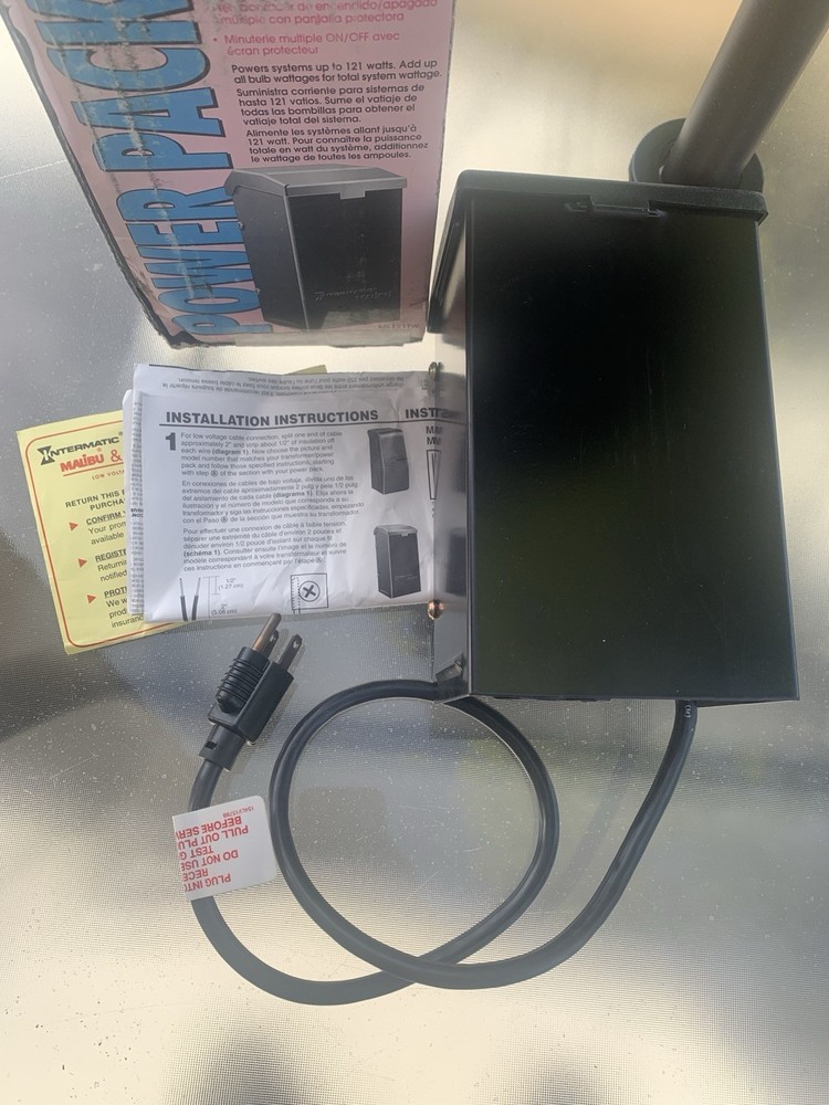Intermatic ML121TW Outdoor Low Voltage Transformer & Timer With Instructions