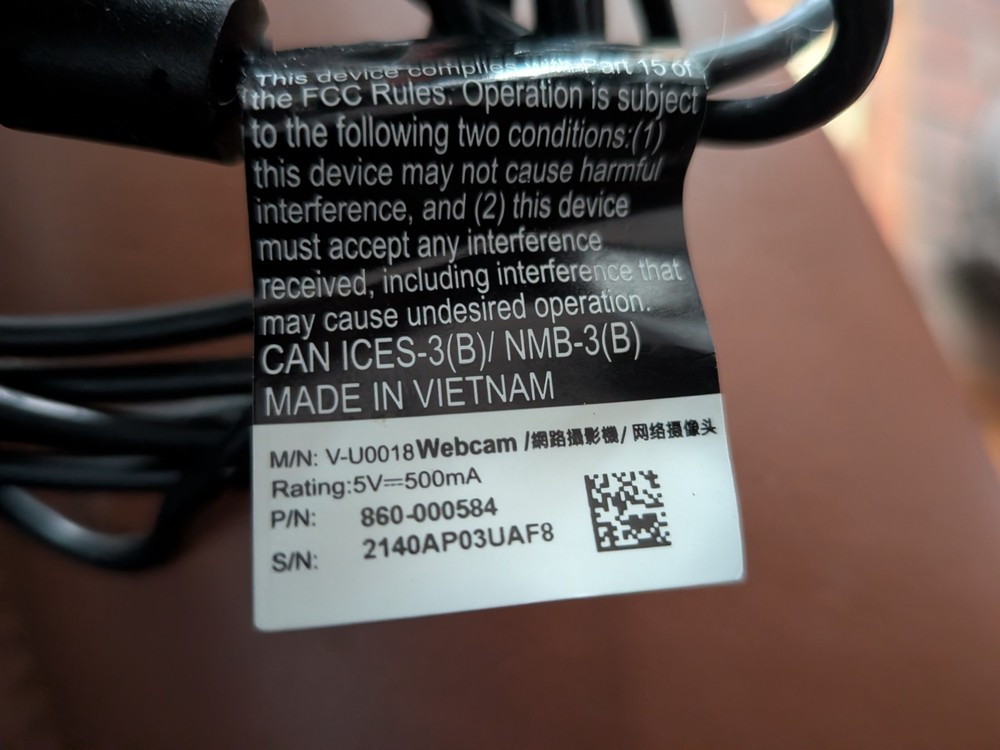 Logitech V-U0018 Webcam