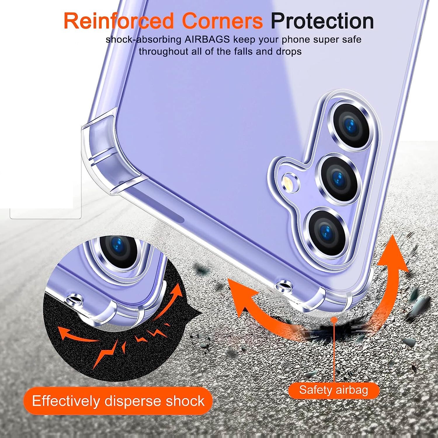 For Samsung A71 A54 A34 A05 A21S Soft Silicone Case Glass Screen Protector