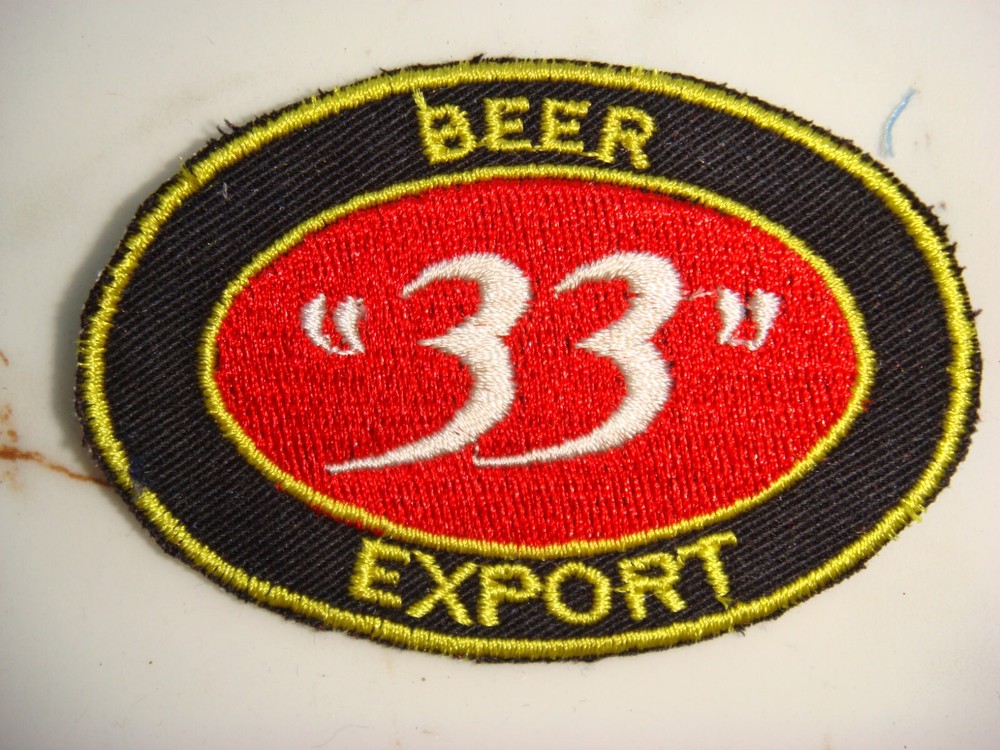 PATCH LOGO BEER " 33 " EXPORT FROM SAIGON BEER FACTORY