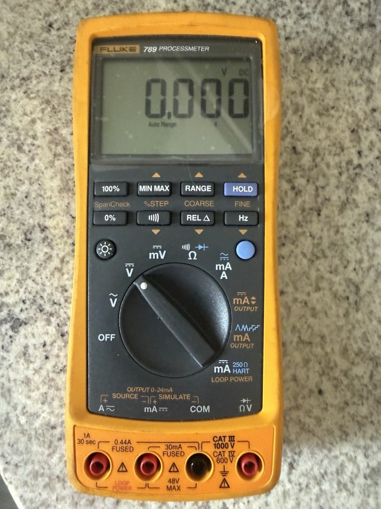 Fluke 789 Process Calibrator ProcessMeter Current Calibrator Yellow