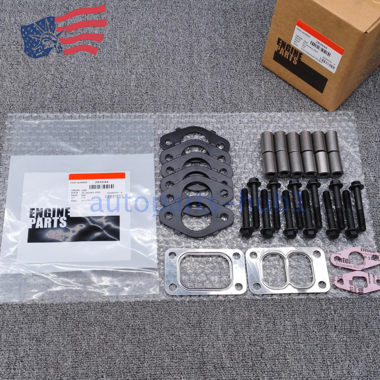 NEW Exhaust Manifold Gaskets Bolts Spacer For Dodge Ram Cummins B5.9 6.7 03-19