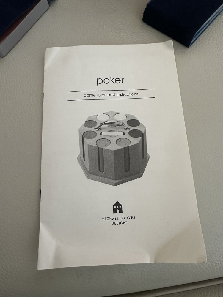 Open Box, In Box, Michael Graves Design Poker Set - PLEASE READ