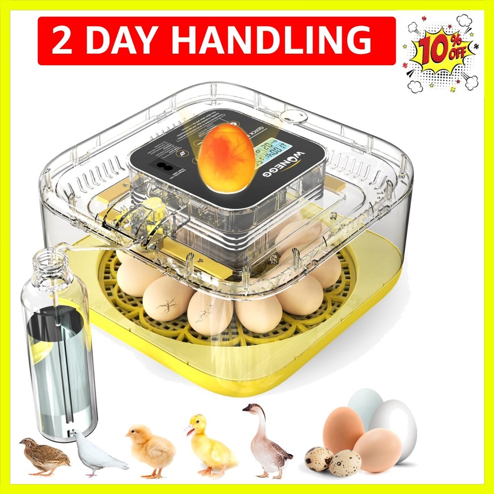 HOWOOlUA 12 Egg Incubator for Hatching Eggs with Auto Turn, Temp & Humidity C...
