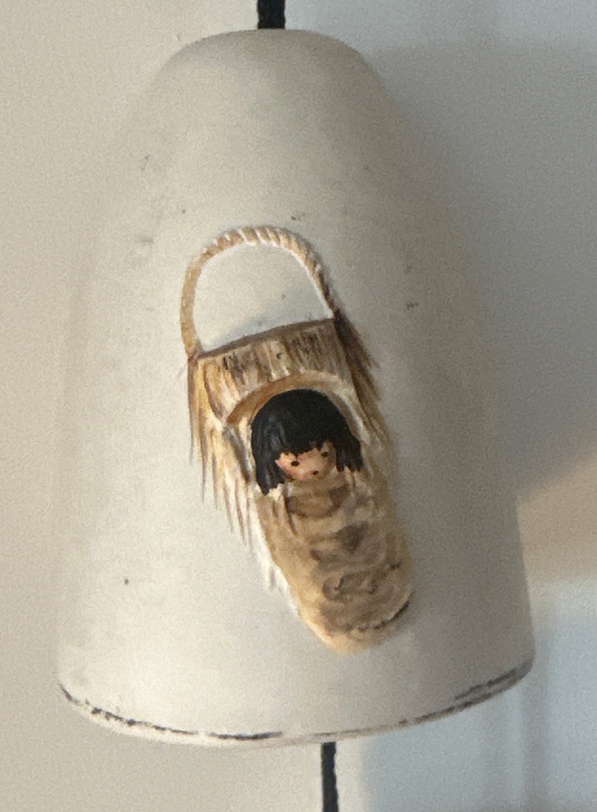 Vintage De Grazia Clay Pottery Wind Bell Chime Indian Mother/ Children