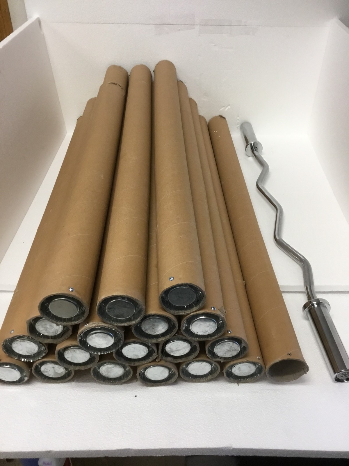 NEW Range Fitness 47" Olympic EZ Curl Bar 2" Sleeves 17 lb FREE SHIPPING QTY