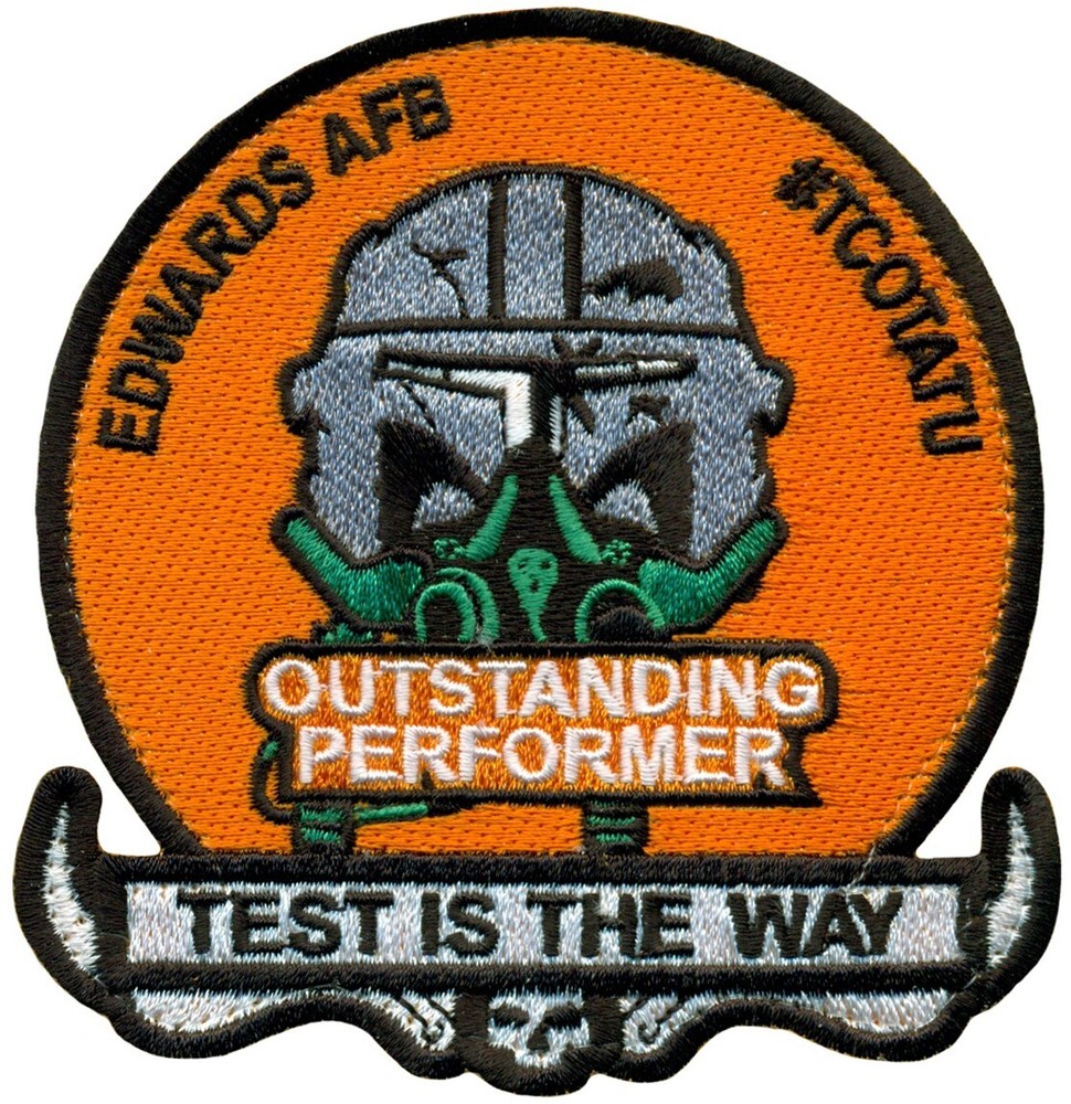 USAF 412th TEST WING – MORALE – TEST IS THE WAY – OUTSTANDING PERFORMER PATCH