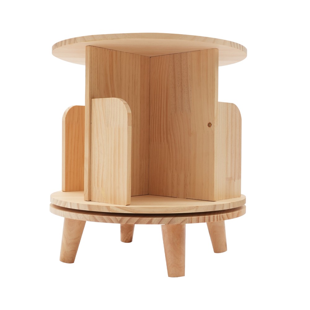 360 1-Layer Rotating Bookshelf Bookcase,Freestanding Storage Shelf Display Rack