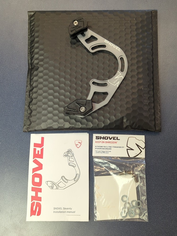 Shovel Components Seventy Enduro Chain Guide - Gray + Ti Hardware- FREE SHIP!