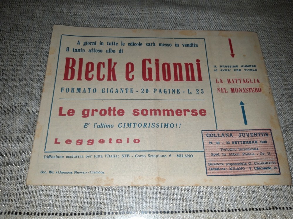 1948 Gim Toro Comic No. 39 ORIGINAL £. 12