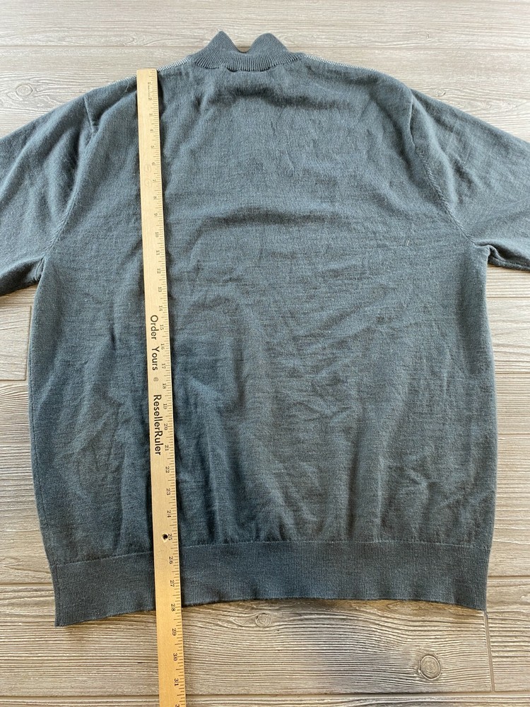 Jack Nicklaus Mens Pullover Golf Sweater Size XL Gray Wool Blend 1/4 Zip