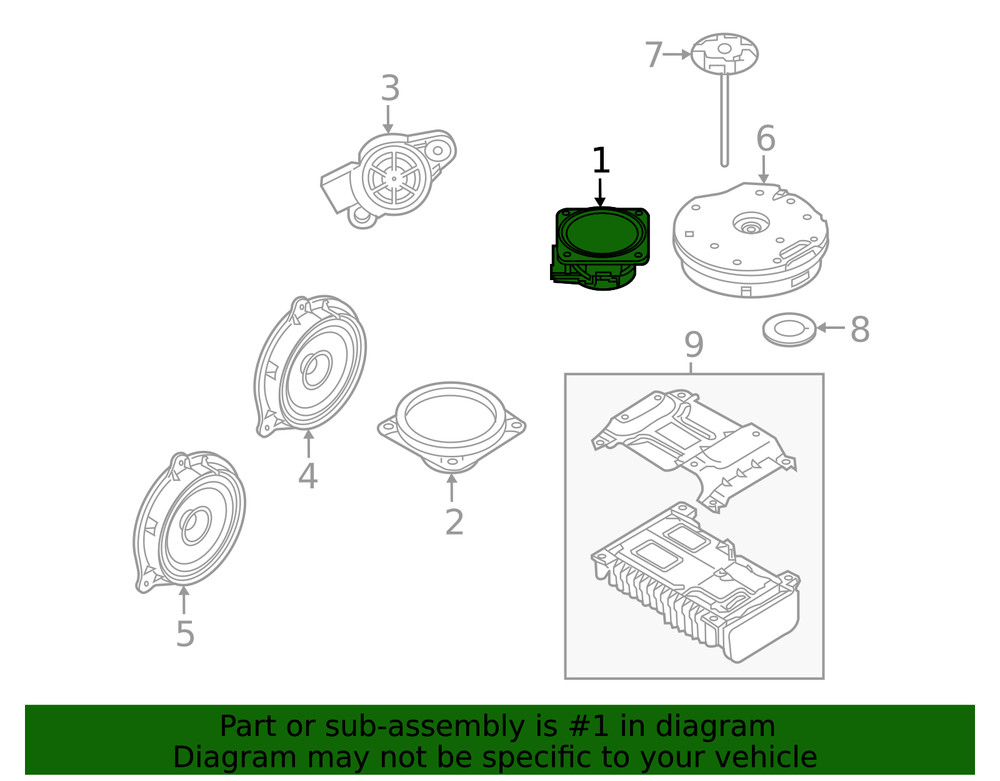 Genuine Nissan Speaker 28152-6CA0A