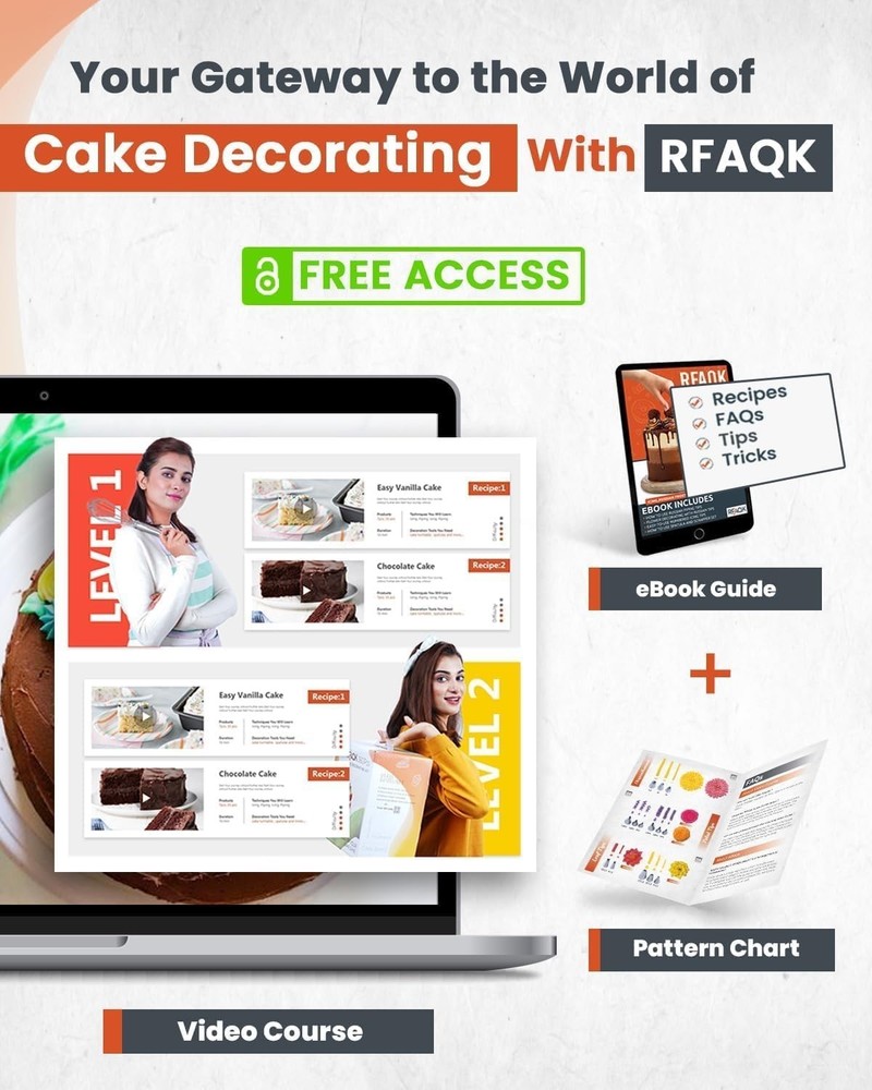 700PCs Cake Decorating Kit W/ Baking Supplies Cake Turntable Decorating
