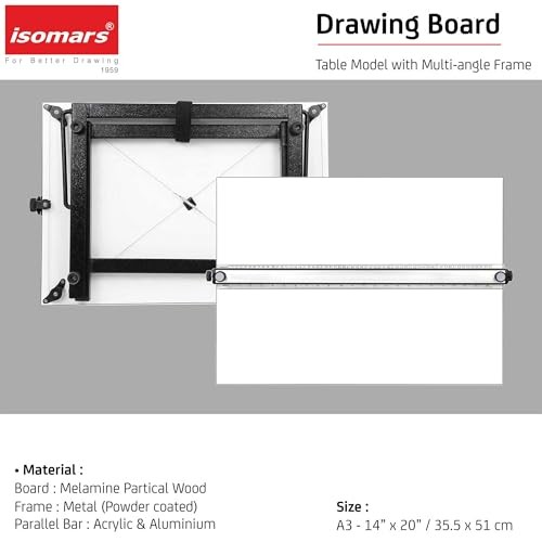 A3 Melamine Drawing Board Table Model Parallel Motion 14"x20"