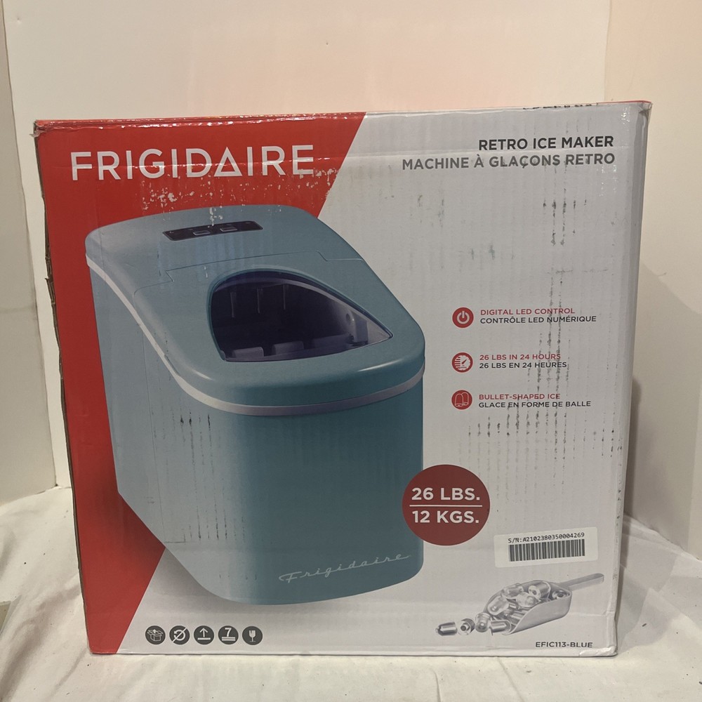 Frigidaire EFIC113-BLUE Retro Ice Maker - Blue