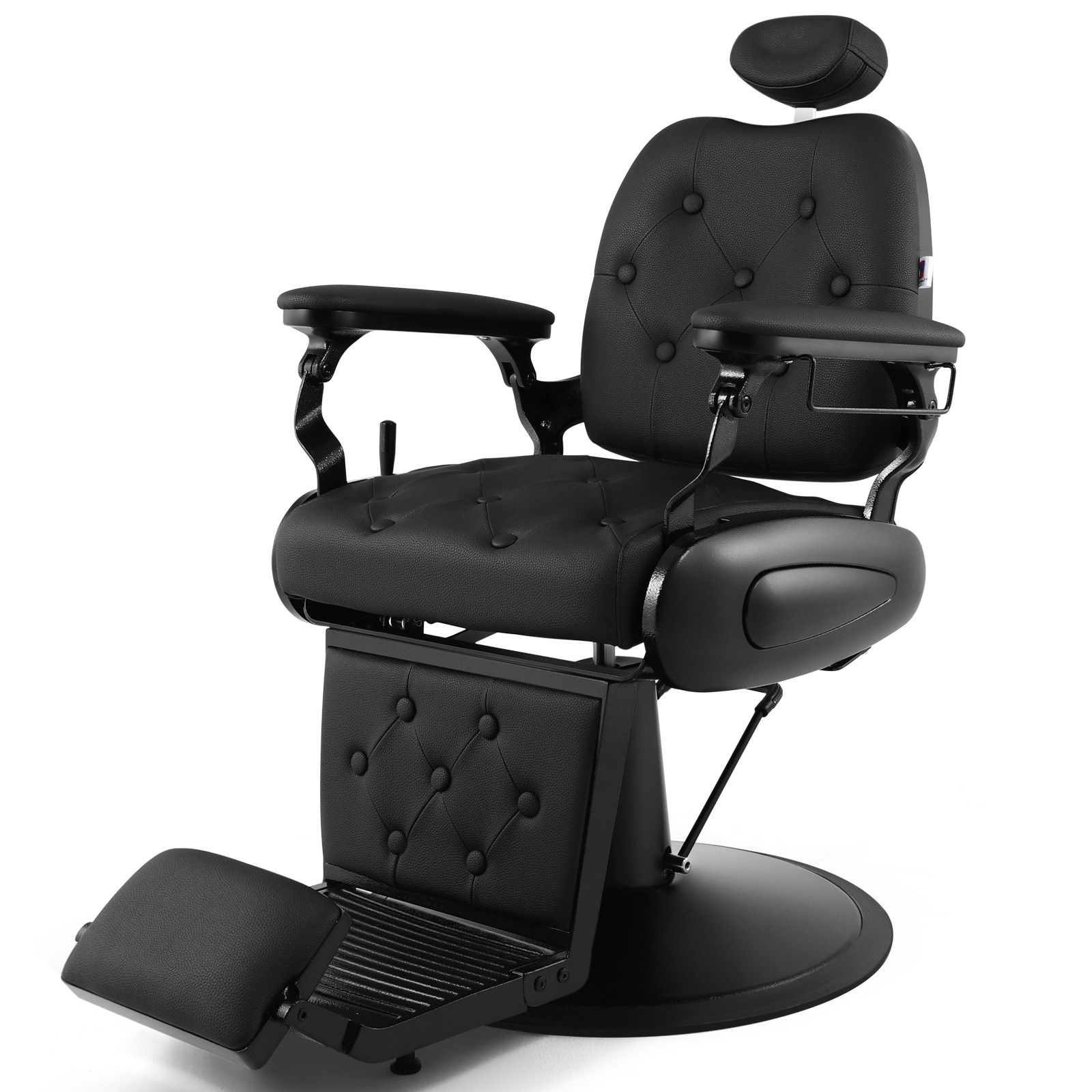 Black Recline All Purpose Barber Chair Heavy Duty Hydraulic Salon Beauty