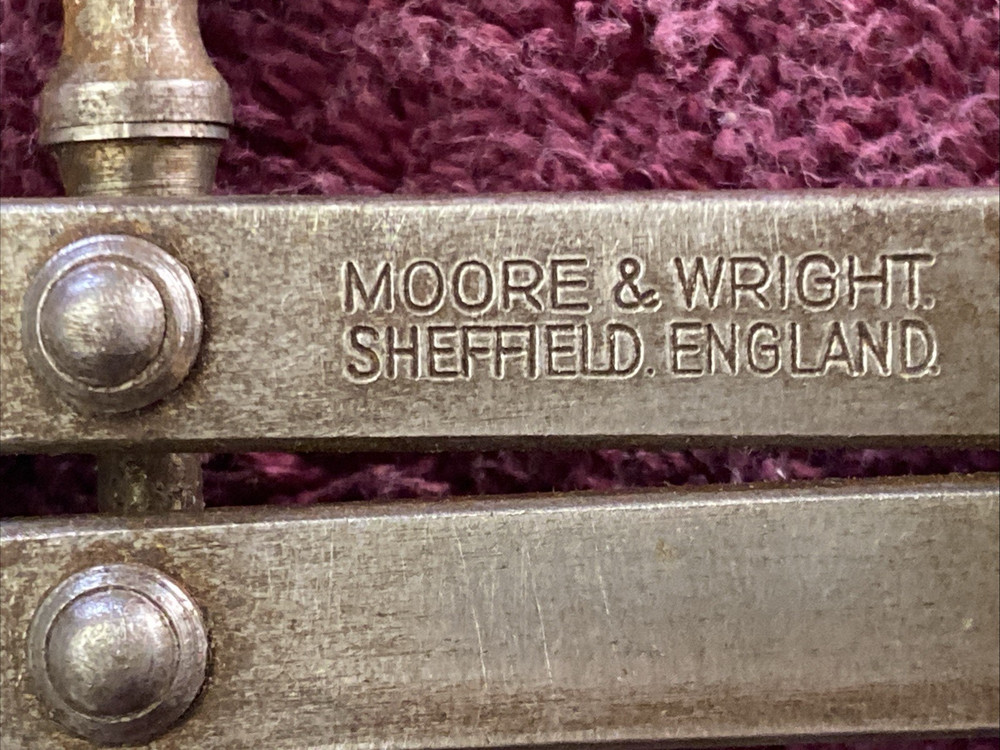 Moore & Wright Sheffield England 6” Spring Divider Wing Caliper Fine Adjust