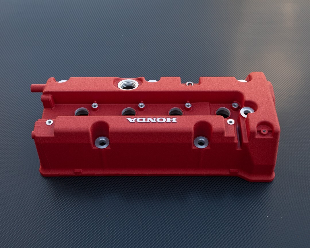 Honda K SERIES K24 K20 type r civic rsx valve cover POWDERCOATED JDM WRINKLE RED