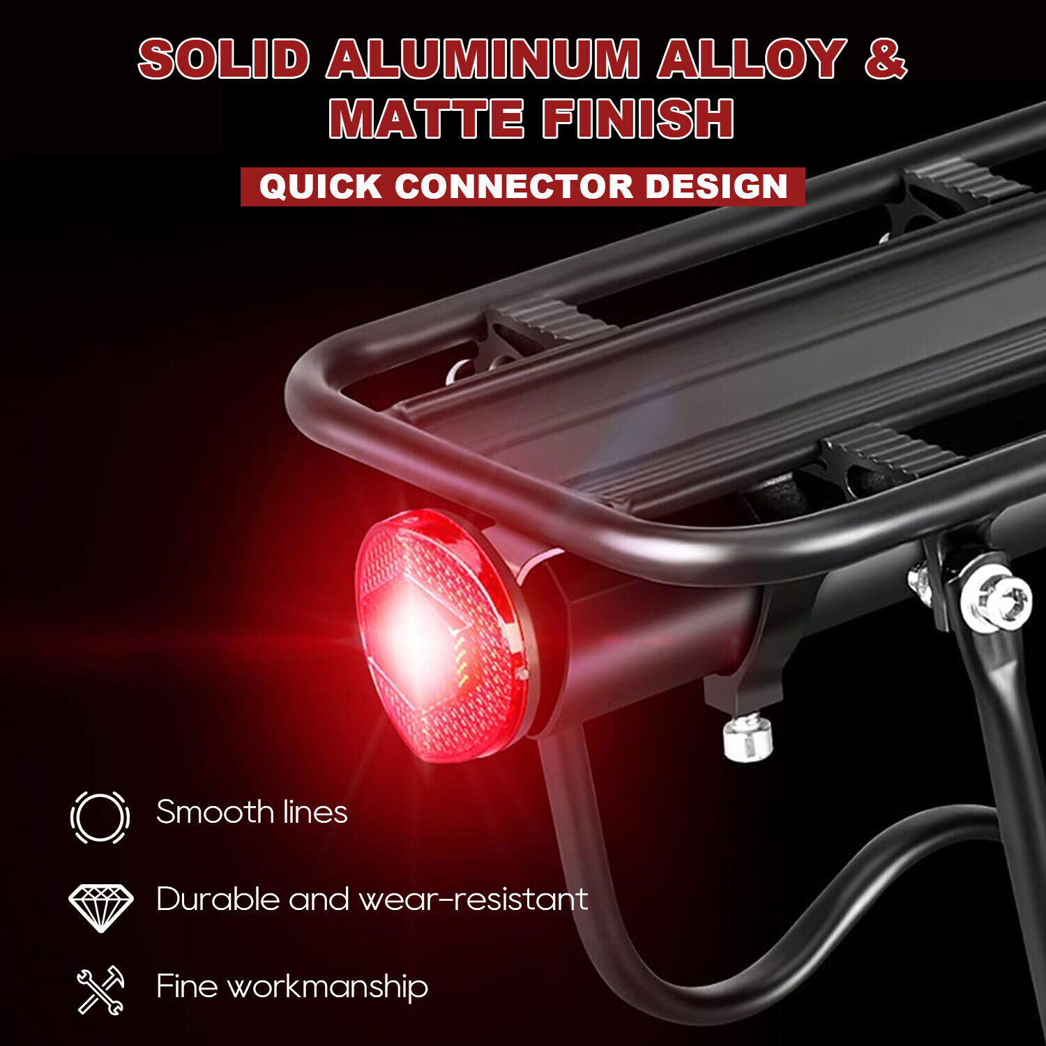 Bike Rear Rack Carrier Pannier Luggage Cargo Bicycle Mountain Bike With Fender