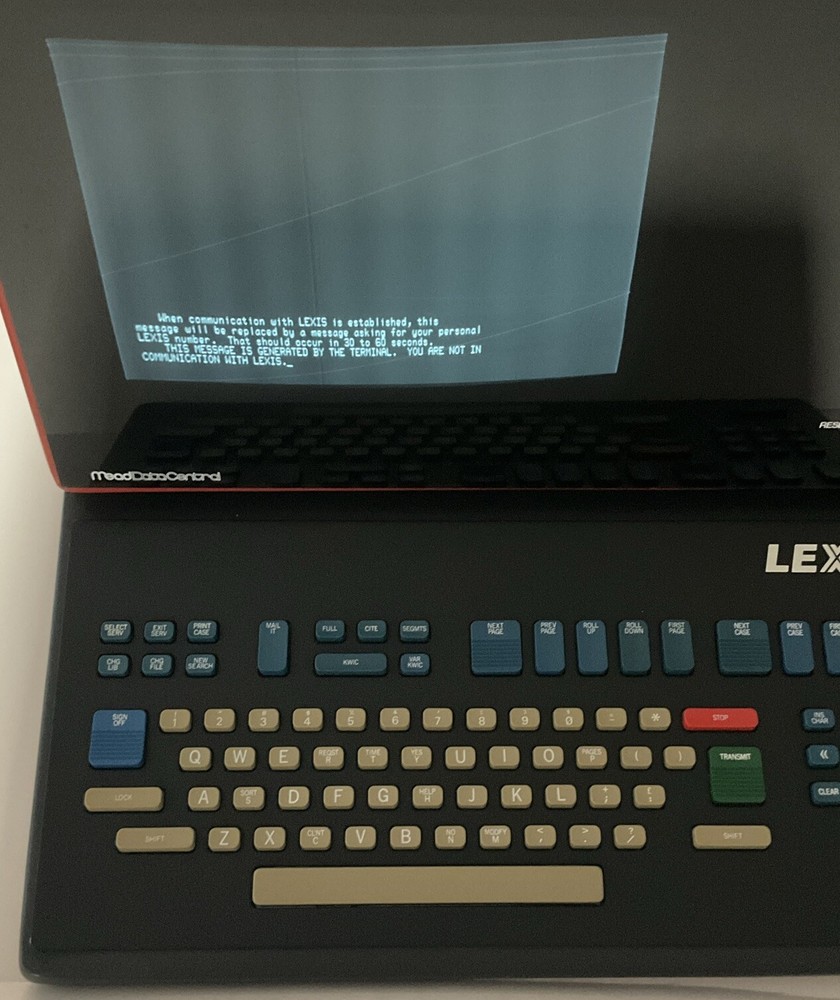 Vintage Mead Data Central Lexis Nexis Computer - Working