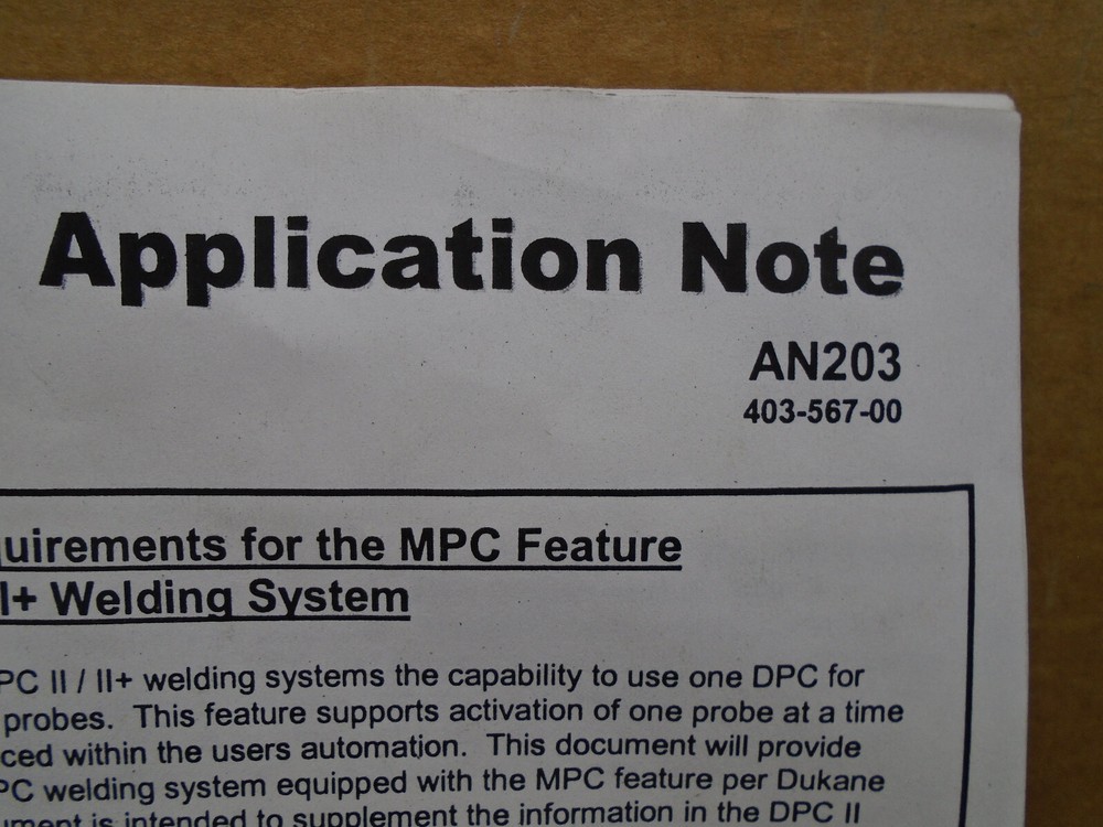Dukane Application Note AN203 N8