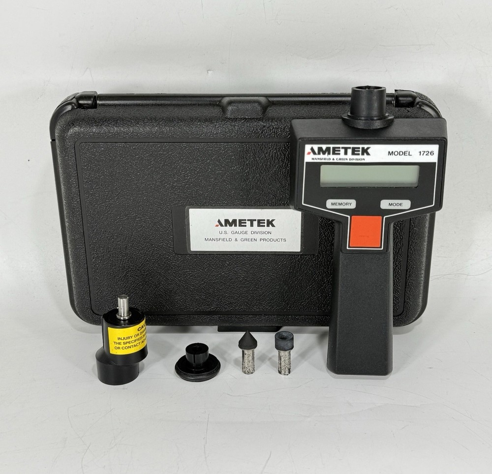AMETEK Model 1726 Dual Function Digital Tachometer Handheld Meter in Case