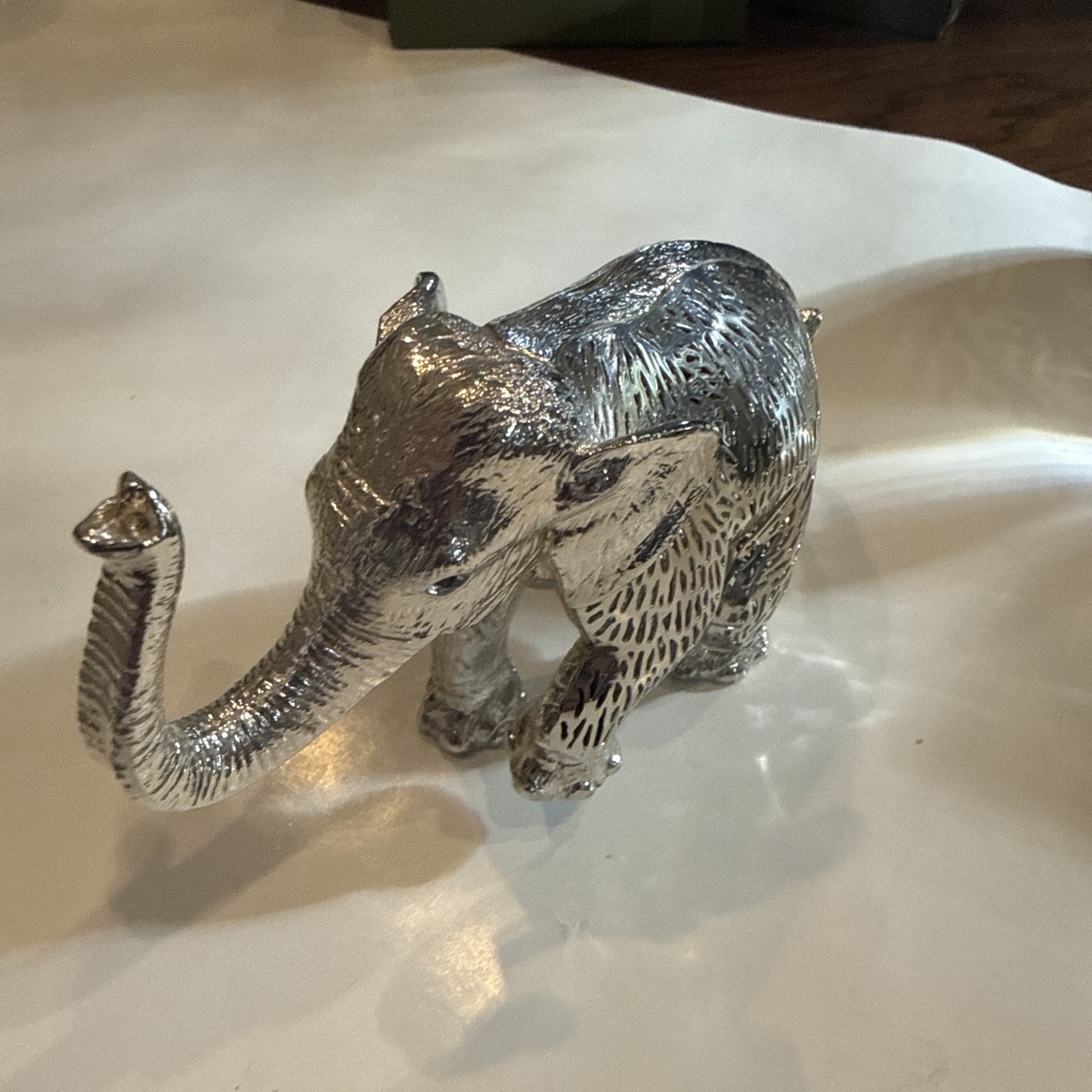 Christofle Lumière d'Argent silver-plated elephant figurine