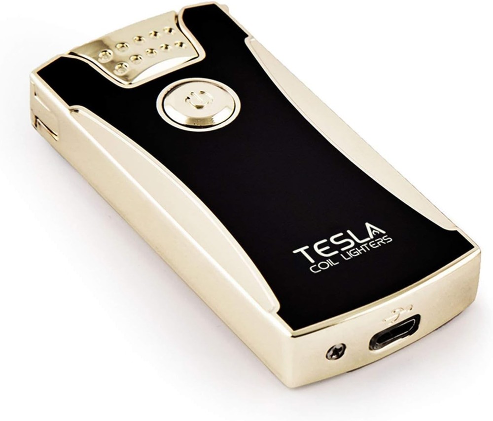 Tesla Coil Lighter USB Rechargeable Windproof Gold