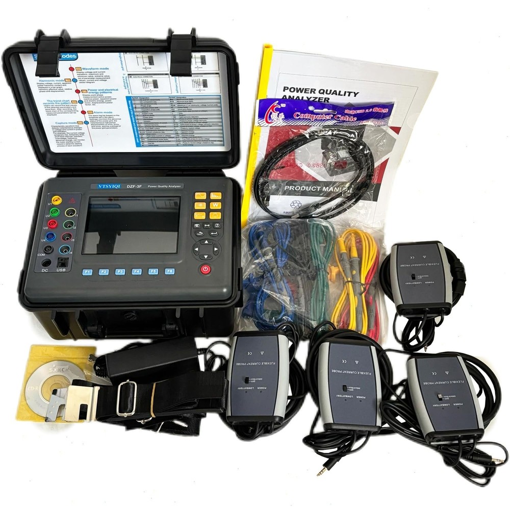 Three Phase Power Quality Analyzer with 10A~6000A CT Size Ф300mm USB Interface