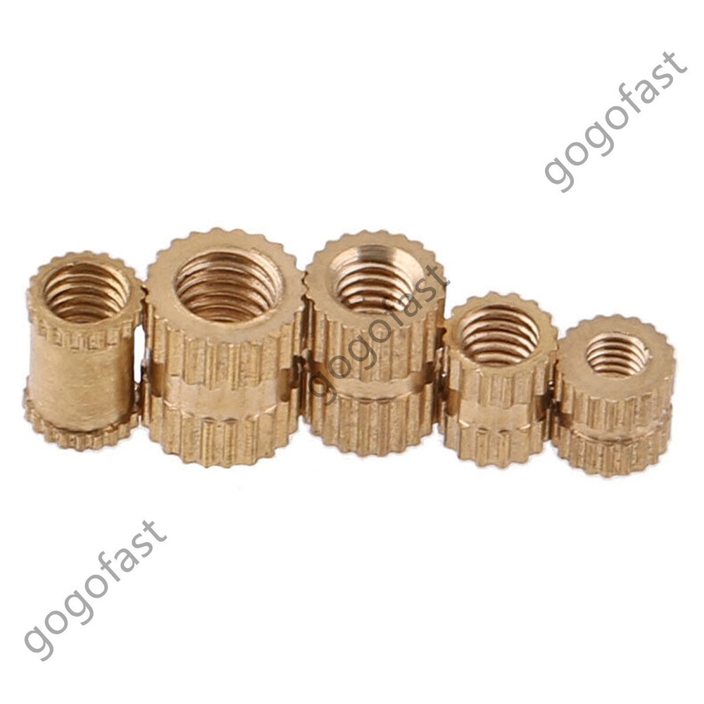 M2 M2.5 M3 M4 M5 M6 Brass Cylinder Knurled Threaded Round Insert Embedded Nuts