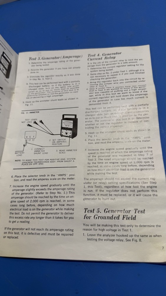 Vintage EAC Ignition Tune-Up Analyzer Model 566 Dwell Tach Volt Amp – Untested