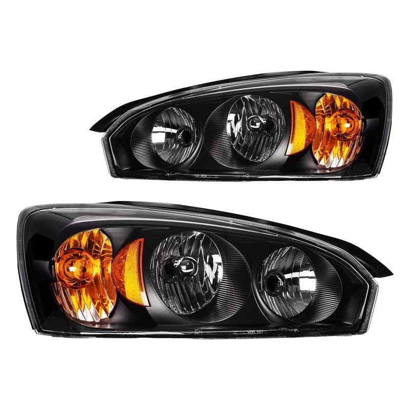 Headlights Assembly, Headlight Assembly Black Housing Amber Corner Clear