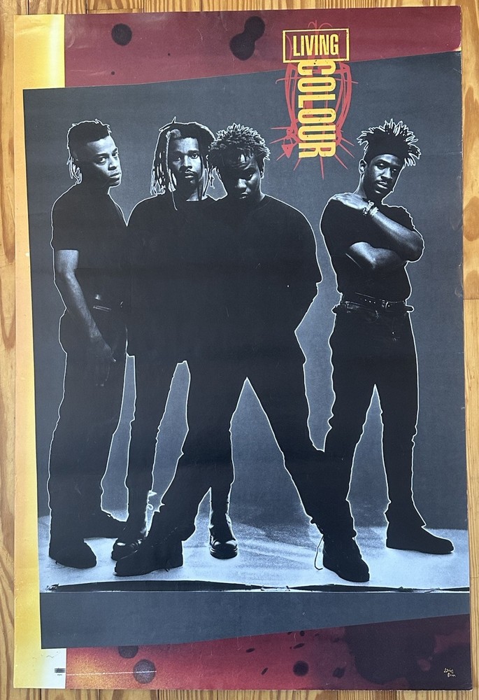 Vintage 1993 Living Colour Band Record Store Promo Poster Epic 36x24