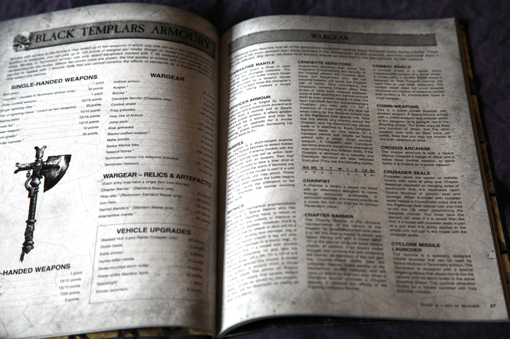 Warhammer 40k, Black Templars Codex, 4th Edition, 2005, Games Workshop