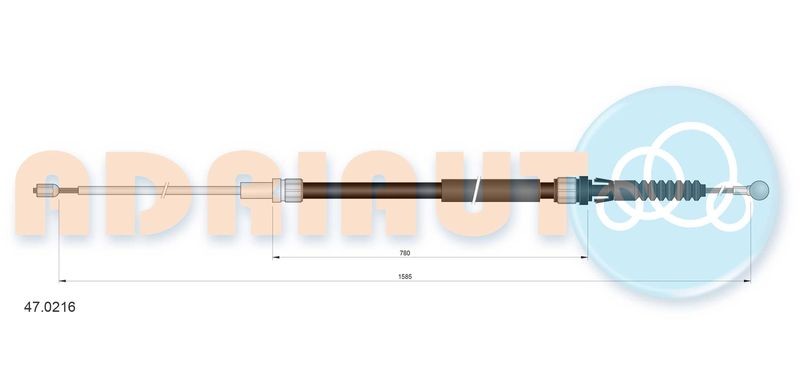 Cable Pull, parking brake ADRIAUTO 47.0216