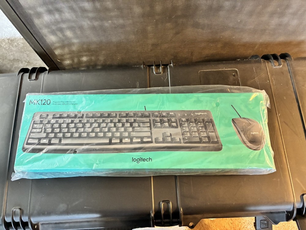 Logitech - MK120 Full-size Wired Membrane Keyboard and Mouse Bundle USB