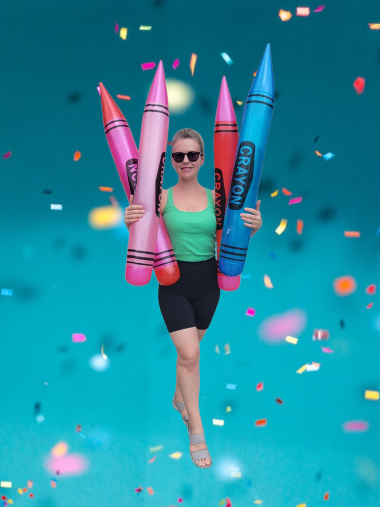 44" Crayon Inflatables Assorted Colors (4 Pack)