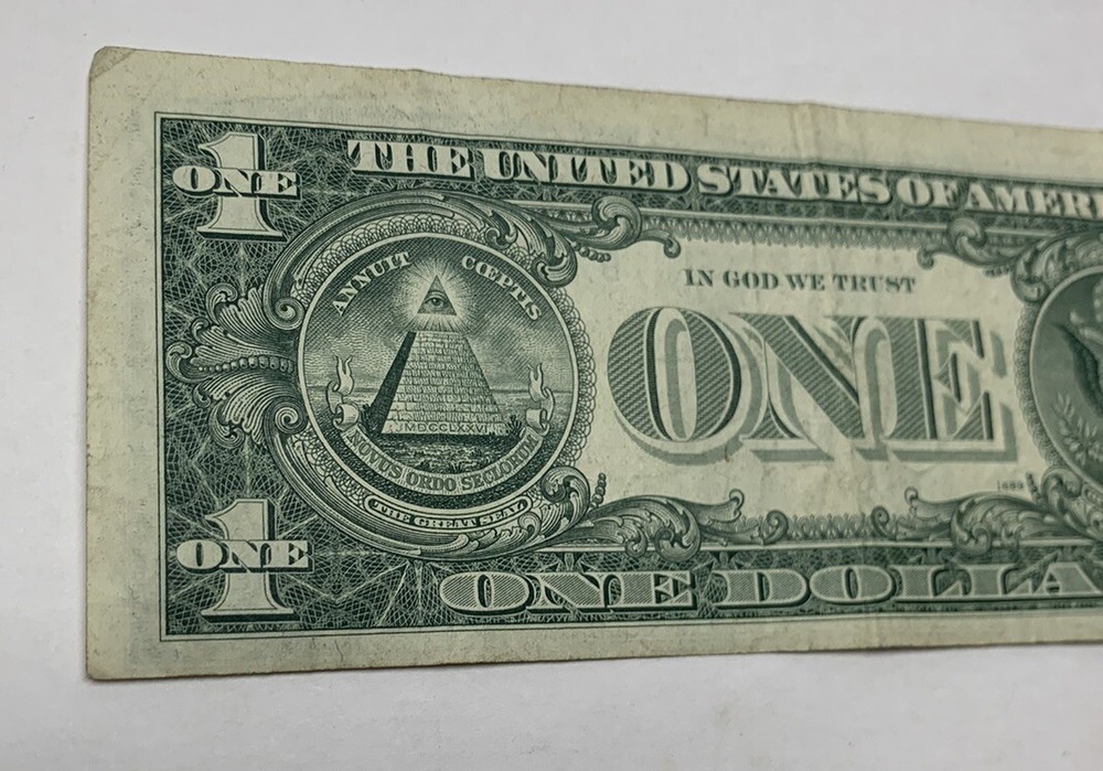 1969 D $1 DOLLAR Bill MISALIGNMENT~ MISCUT ERROR ☆ FED RESERVE NOTE