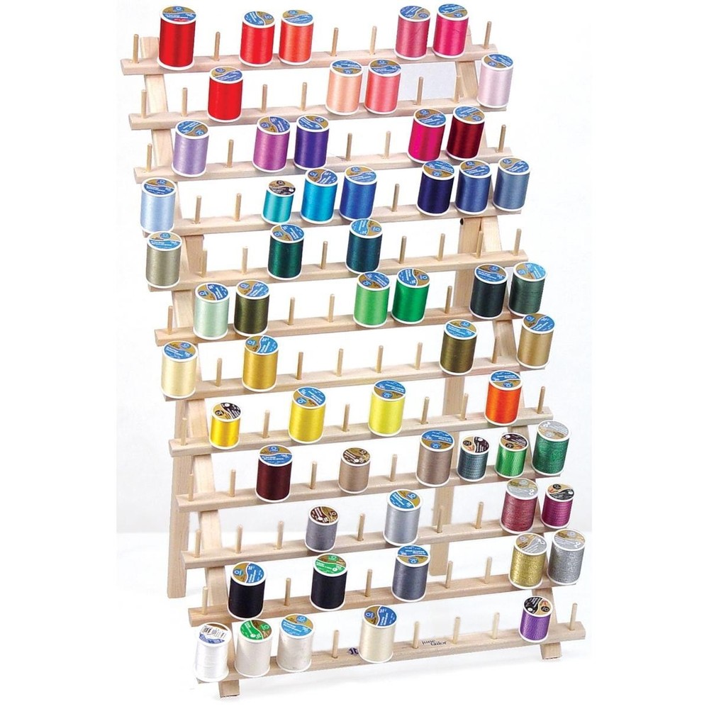 THREAD SPOOL RACK ORGANIZER Holds 120 Spools - WOOD