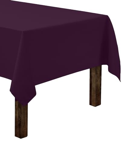 Rectangle Tablecloth - 60 x 84 Inch Table 84" x 60" (Rectangular) Eggplant