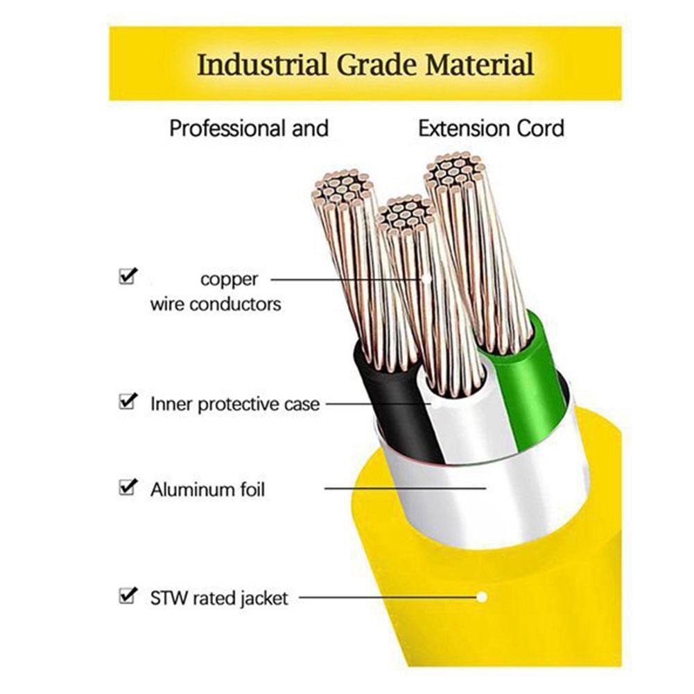 3 Prong Plug 125V Double Male Extension Cord NEMA 5-15P to 5-15P