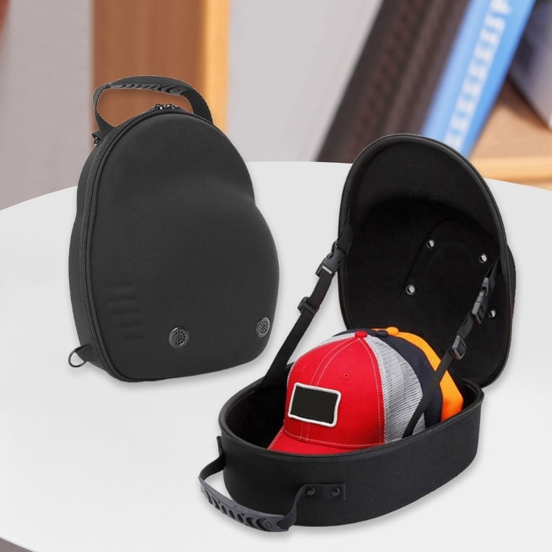 Hard Shell Caps Holder Baseball Hats Protective Case with Shoulder Strap Handle