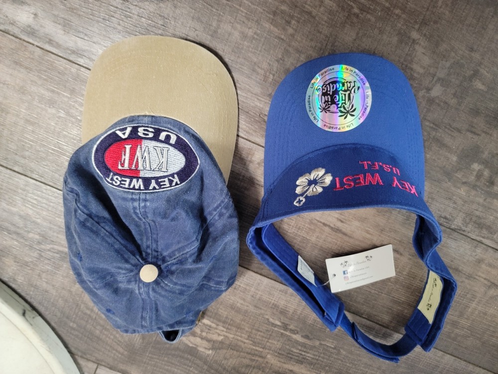 vintage KEY WEST FL HAT AND VISOR BUNDLE