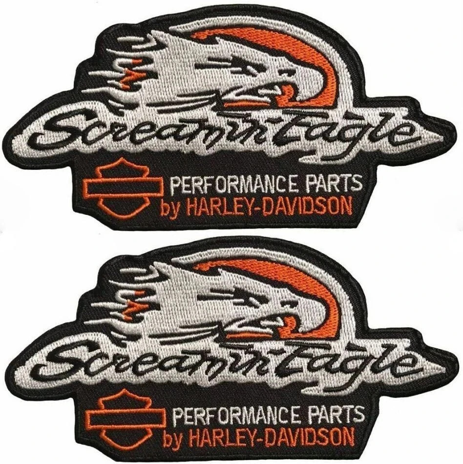 Harley Davidson screamin eagle performance iron on patch 5 x 2.5 inch 2 Pc