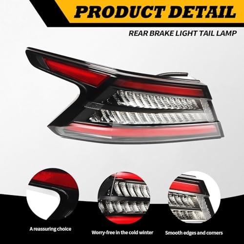 Driver Side Tail Light Assembly Compatible with Maxima 2019-2023 Rear Left
