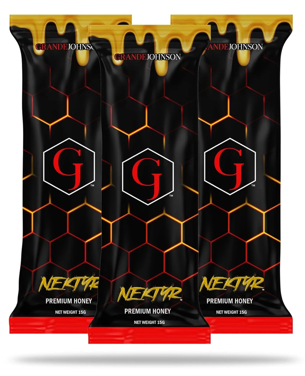 - Nektyr - Organic Premium Natural Pure Honey with Jelly Bee Pollen - Pack of 3